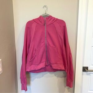 Lululemon Pink Scuba Oversized Full Zip Hoodie Size XL/XXL